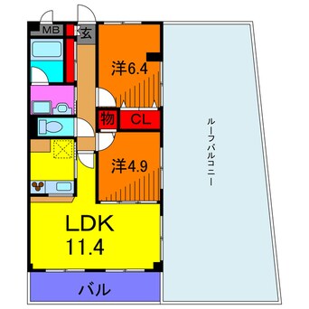 間取図 フォーレスト北綾瀬Ⅱ