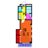 マンション小田中 1Kの間取り