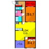 メゾンブラン 1LDK+Sの間取り