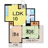 エクセレント中川 2LDKの間取り