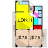 パレス・あすてりあ 2LDKの間取り