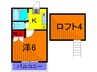 ネオステージ 1Kの間取り