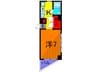 ドエル亀有 1Kの間取り