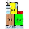 三田マンション 2Kの間取り