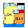 マルサヤコーポ 1LDKの間取り