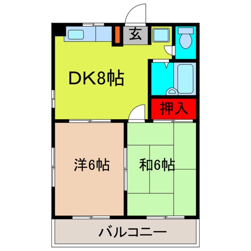 間取図 コーポ木本