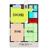 コーポ木本 2DKの間取り