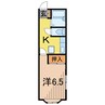 奥田マンション 1Kの間取り