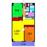 グリーンパーク中川 2LDKの間取り
