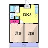 セラフ　ケーエム 2DKの間取り