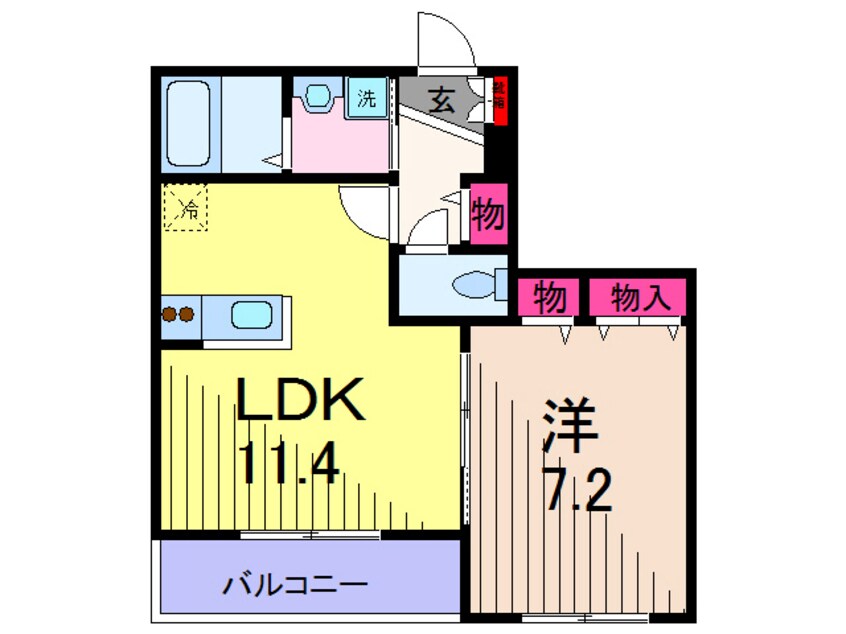 間取図 Maisond`orKAMEARI EAST