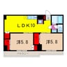 ハタノコーポ 2LDKの間取り
