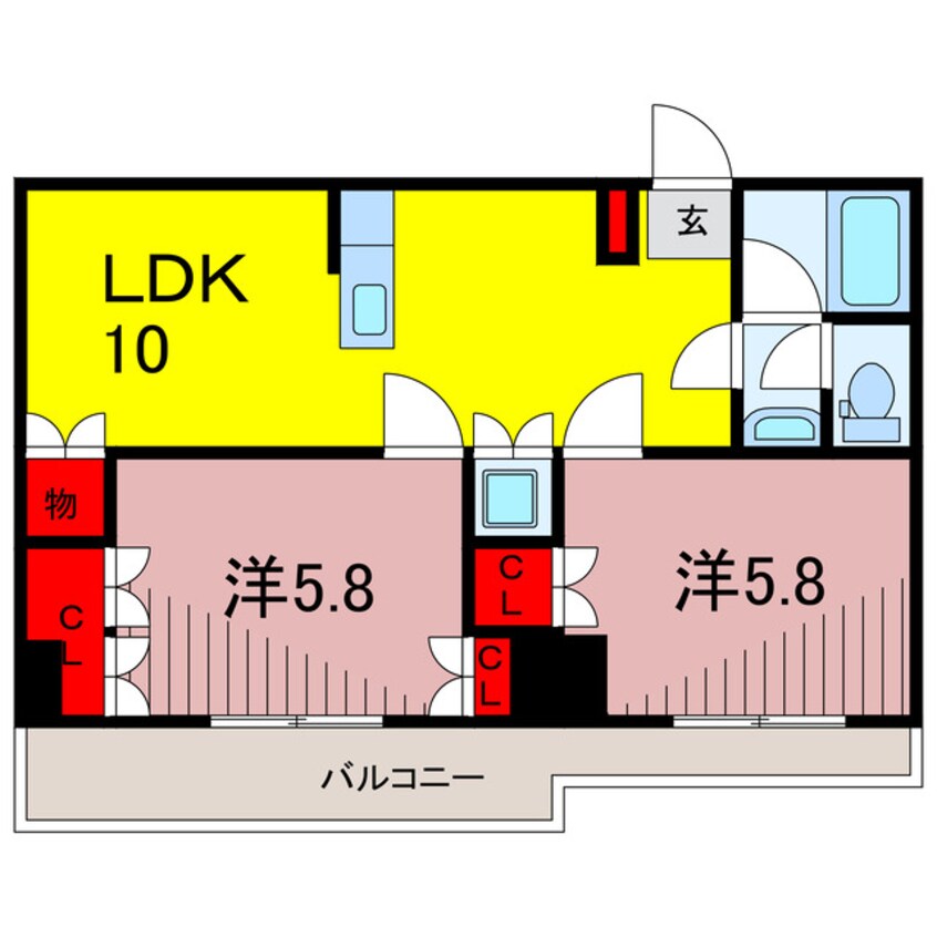 間取図 ハタノコーポ