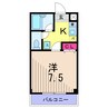 シャンビージュ 1Kの間取り