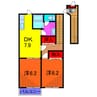パークハマナカ 2DKの間取り