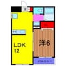 ベルハイム白和 1LDKの間取り