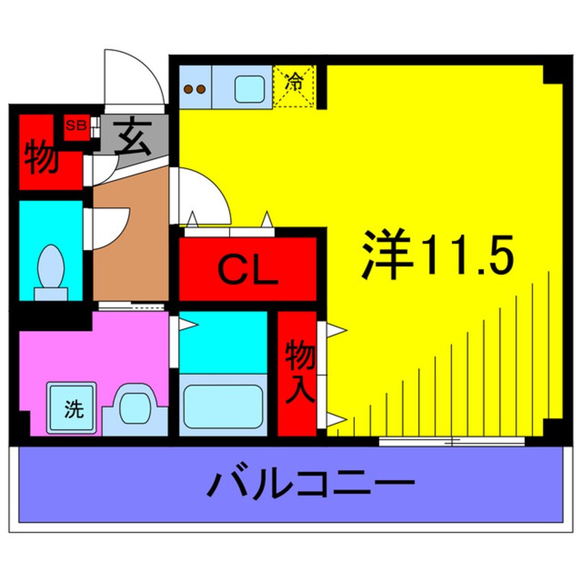 間取図 ラグナ　ステュディオ