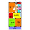 パレシャルマン 3DKの間取り