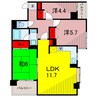 コスモ亀有リバーサイド 3LDKの間取り