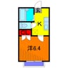 パルク・ステューディオA 1Kの間取り