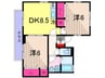 ソレイユ 2DKの間取り