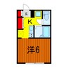 パラッツオ・グラティオーソ 1Kの間取り