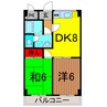 江藤マンション 2DKの間取り