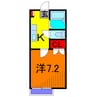 グリチネ加平 1Kの間取り