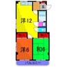 ときわハイツ 2LDKの間取り