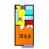 リベルテ加平 1Kの間取り