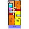 リヴェール 2LDKの間取り