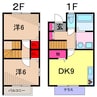 グランドソレーユⅢ 2DKの間取り