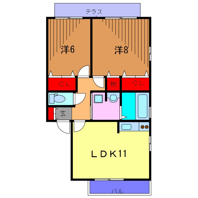 間取り図 ラミアカーサお花茶屋