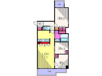 間取図 プライムアーバン亀有