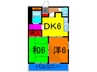 アドバンスビル 2DKの間取り