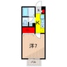 エルボヌール 1Kの間取り