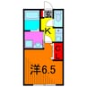 ヴィープラース 1Kの間取り
