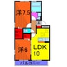 ヴェルドミールⅡ 2LDKの間取り