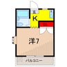 パークヒルズ竹ノ塚 1Rの間取り