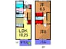 カンタービレ南水元 2LDKの間取り