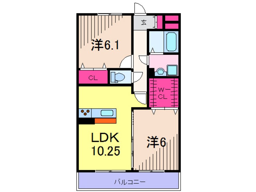 間取図 ファンファーレ新宿