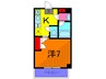 サクシード金町 1Kの間取り