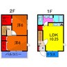 シエル 2LDKの間取り