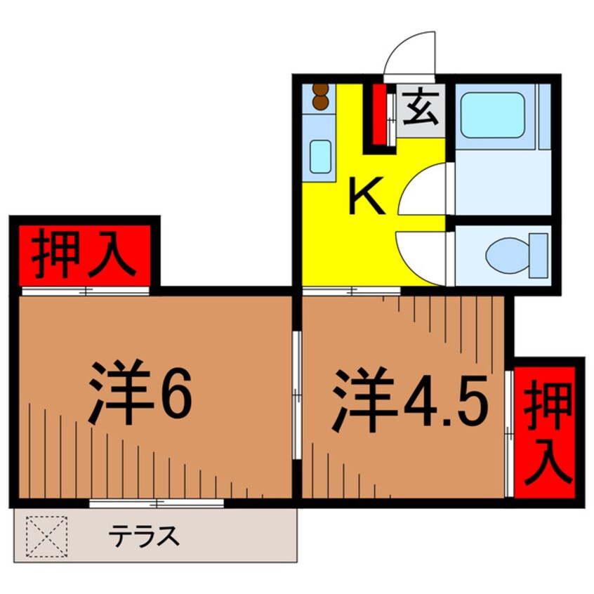 間取図 第二コーポ金井