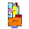 ブレシア 1Kの間取り