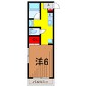 キャニオンベリー 1Kの間取り
