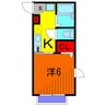 アーク亀有 1Kの間取り