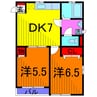 サンパティーク西綾瀬 2DKの間取り