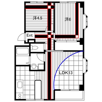 間取図 ハイツ福