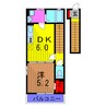 ハーモニーガーデン 1DKの間取り